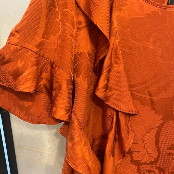 Cinq a Sept Silk Ruffle Trimmed Top - Picture 6 of 8